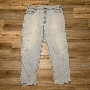 Men's VINTAGE Levis 545 Denim Jeans SZ 42/32 Blue Y2K Loose Fit Straight Leg